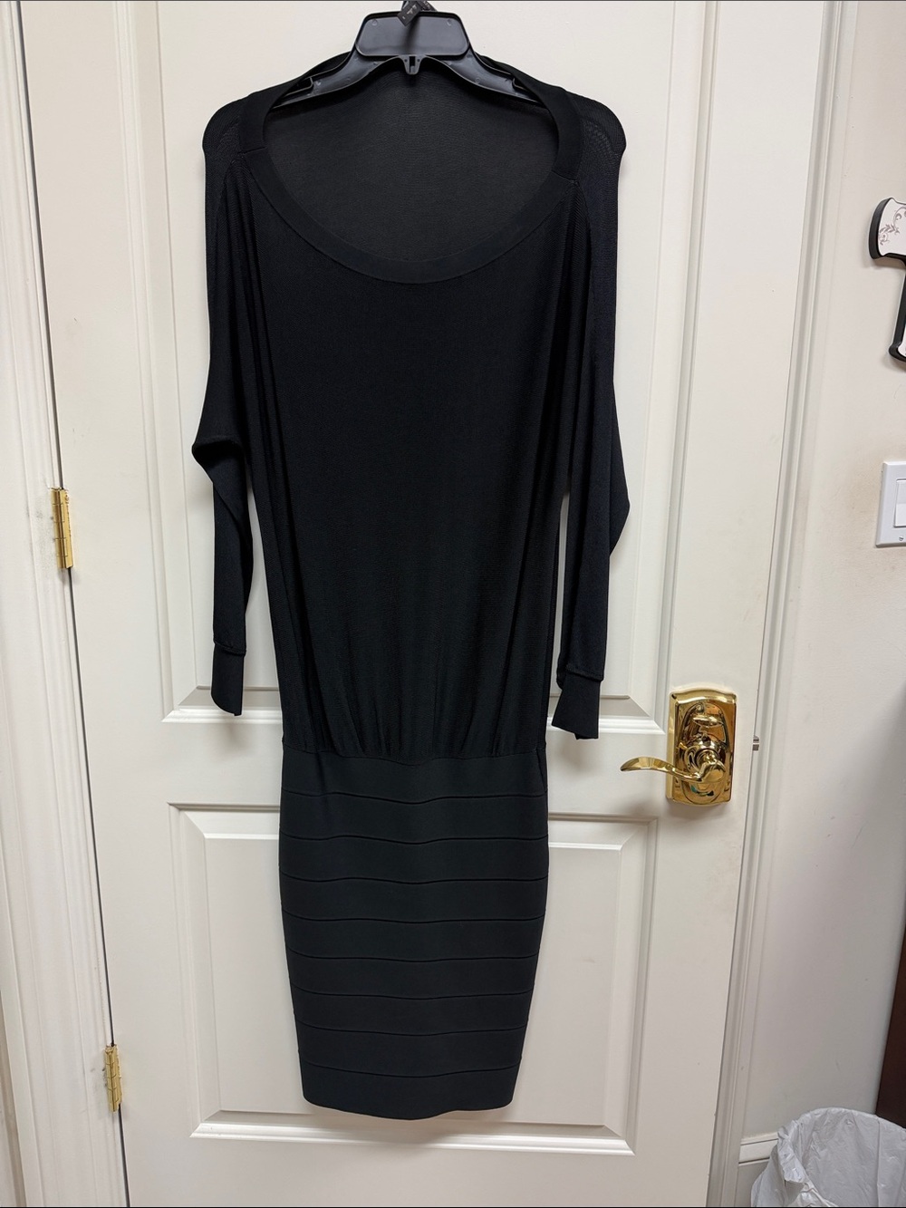 BCBG MAXAZRIA Classic Black Scoop Neck Women's Dress